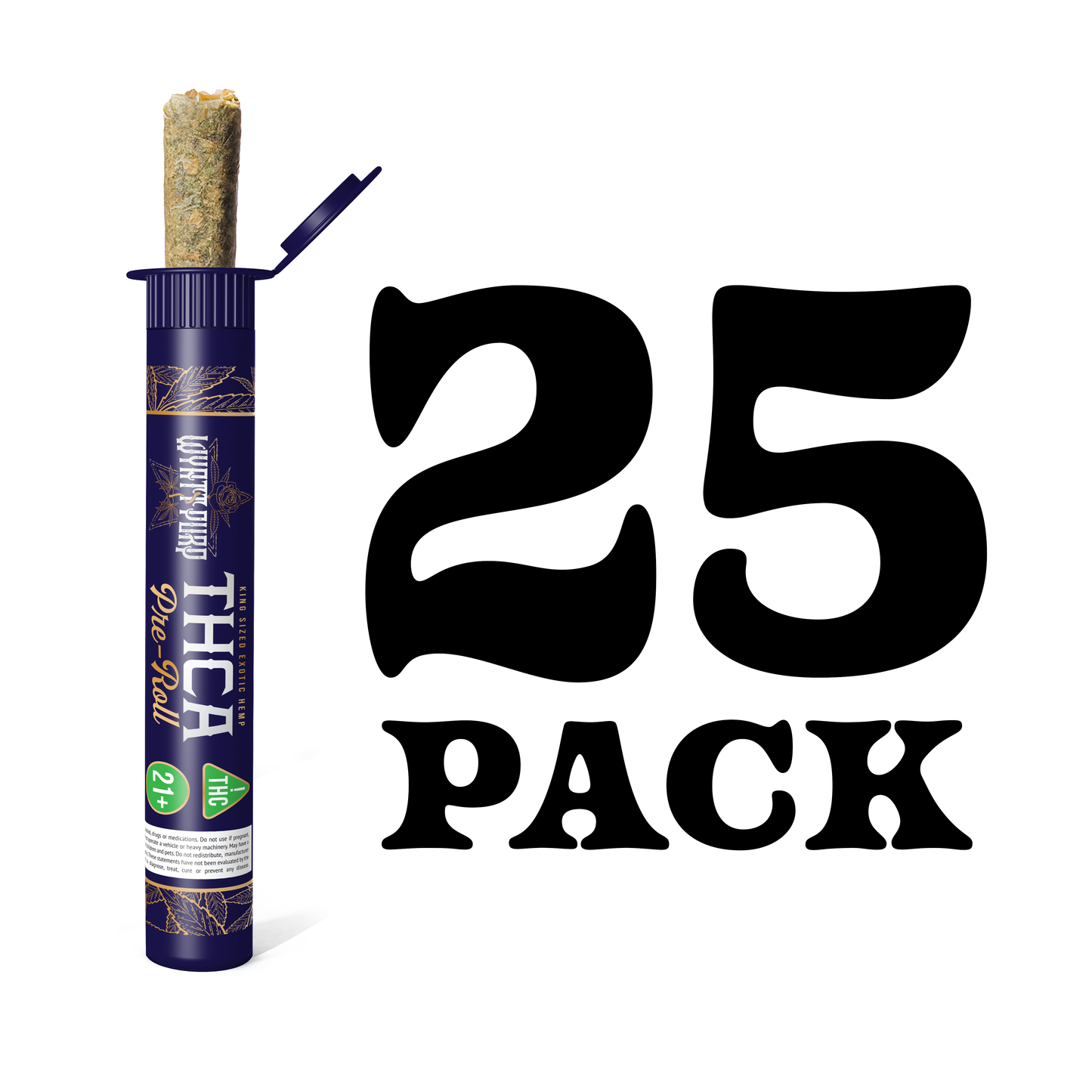 25 Pack - Wyatt Purp THCa King Sized Pre Rolls