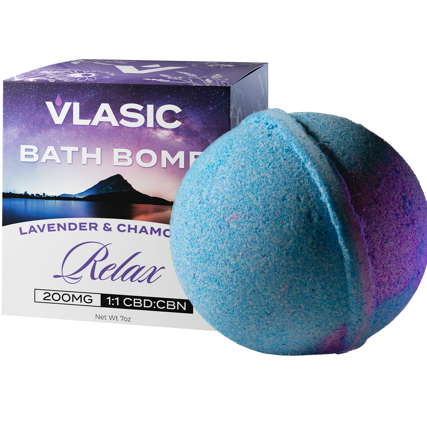 Relax Bath Bomb with Lavender and Chamomile