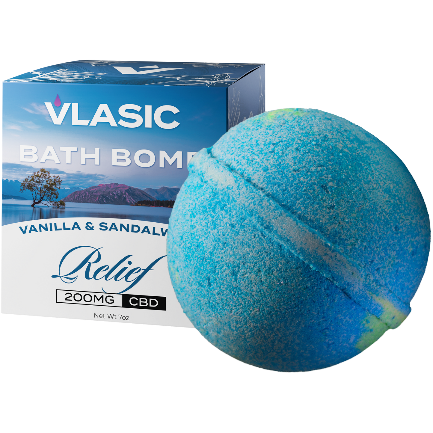 Relief Bath Bomb with Vanilla and Sandalwood