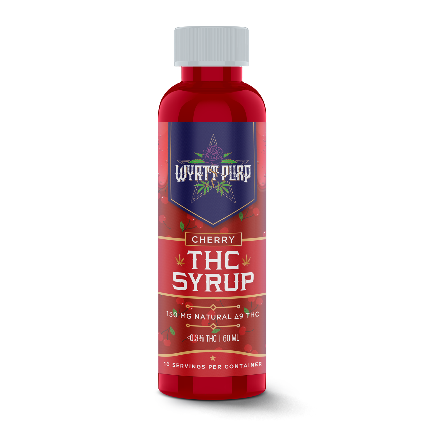 Delta 9 THC HD9 Nano Syrup Shot 150mg Drinkable Edible - Cherry