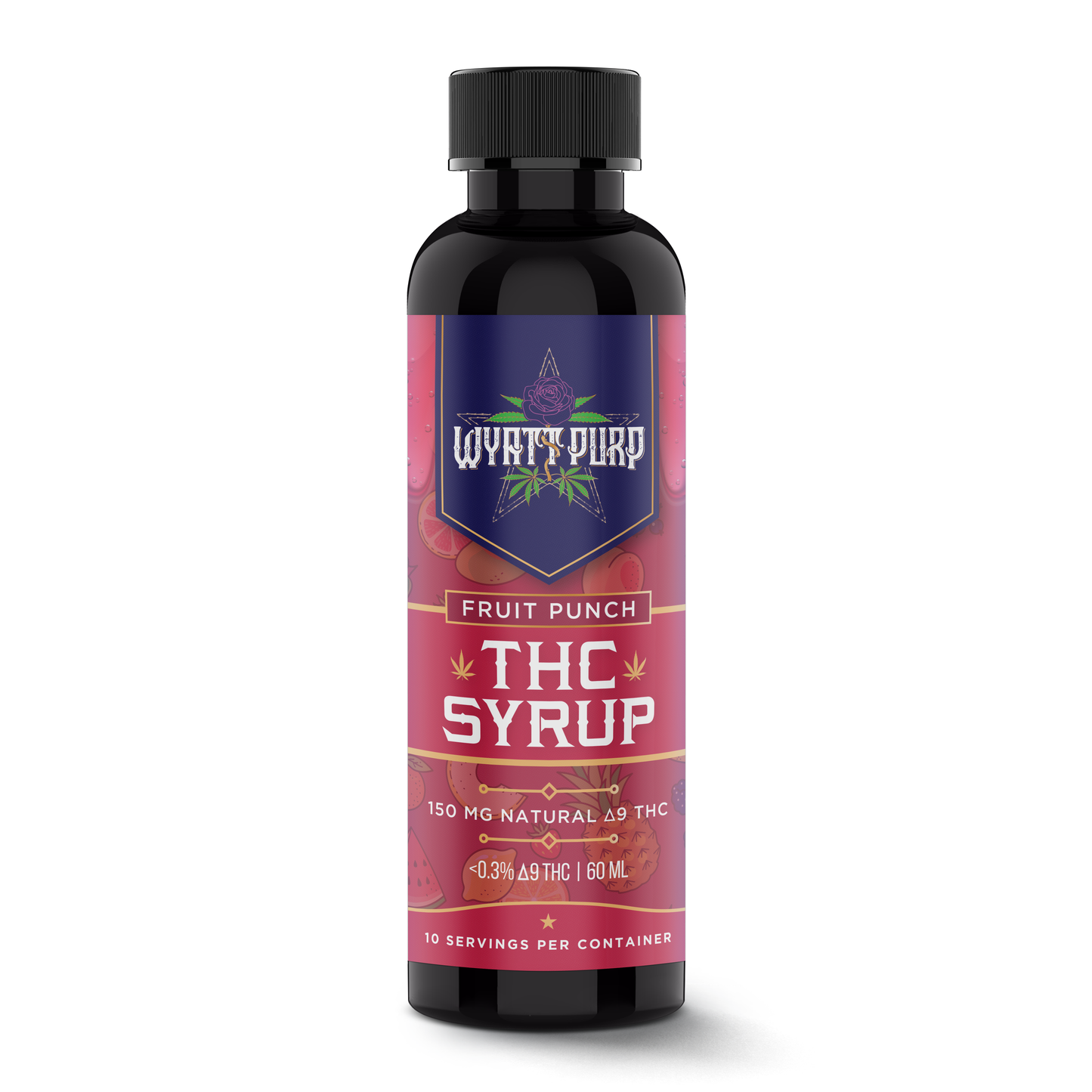 Delta 9 THC HD9 Nano Syrup Shot 150mg Drinkable Edible - Fruit Punch