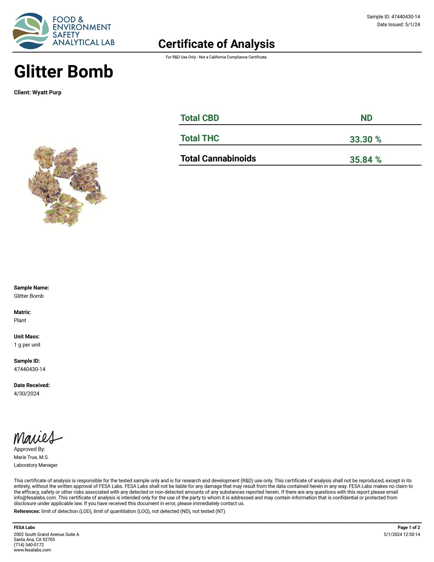Glitter Bomb – Best THCa Smokable Hemp Flower