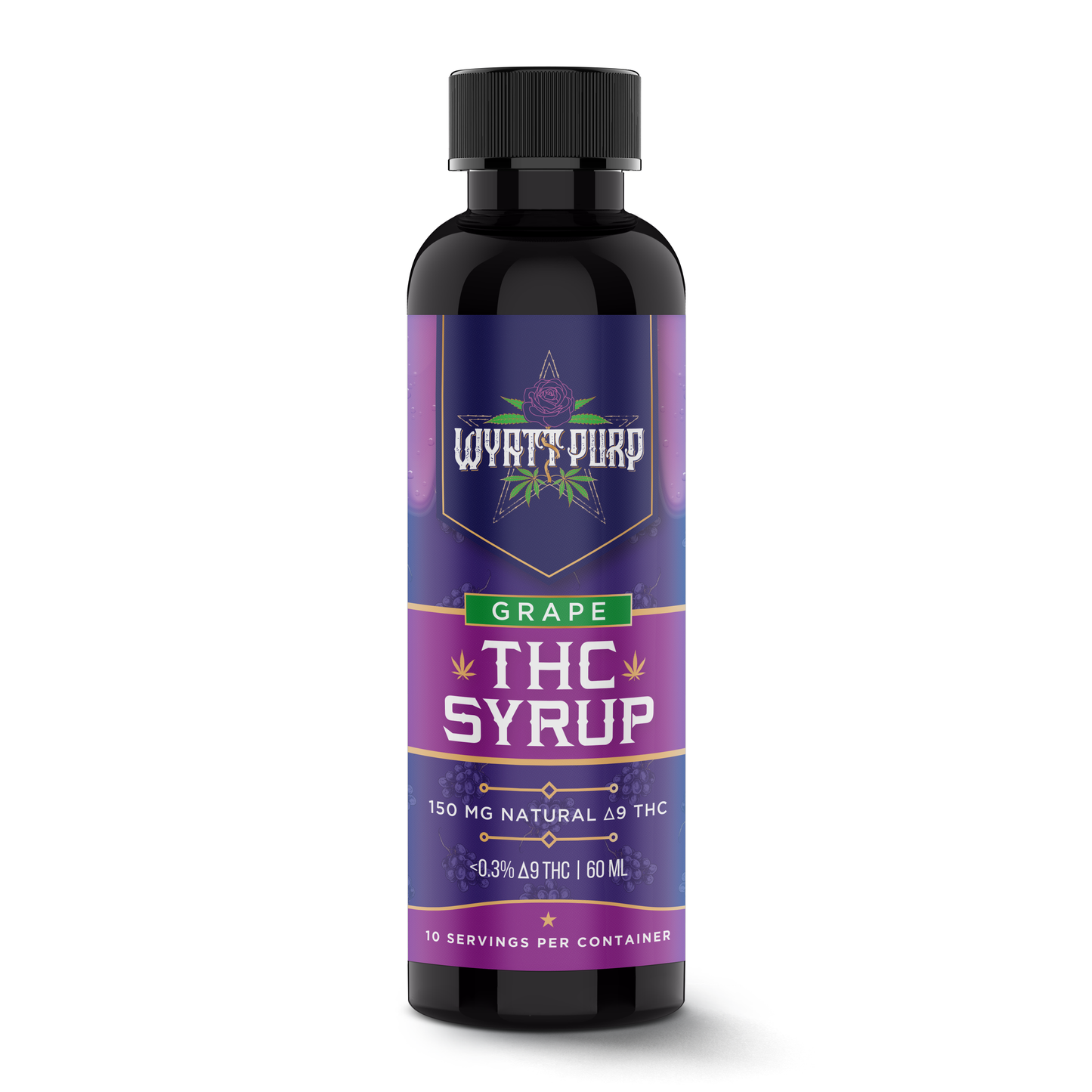 Delta 9 THC HD9 Nano Syrup Shot 150mg Drinkable Edible - Grape