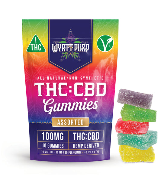 THC + CBD 100mg - Gummies 10 Pack of Edibles - Assorted