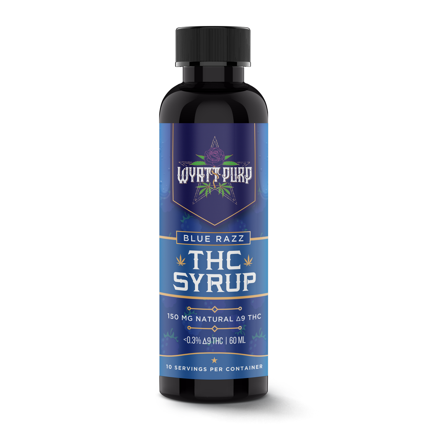 Delta 9 THC HD9 Nano Syrup Shot 150mg Drinkable Edible - Blue Raspberry