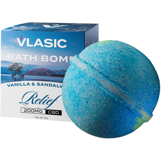 Relief Bath Bomb with  Vanilla and Sandalwood
