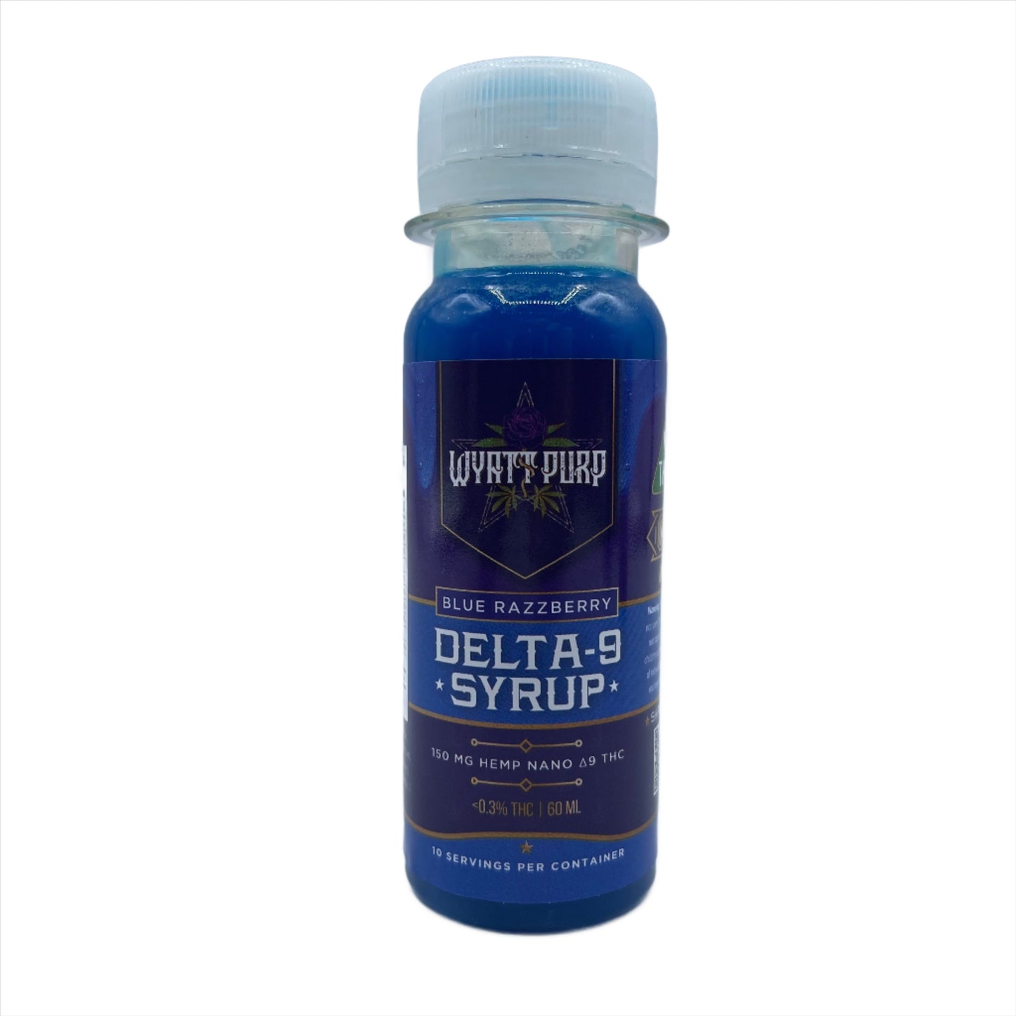 Delta 9 THC HD9 Nano Syrup Shot 150mg Drinkable Edible - Blue Raspberry
