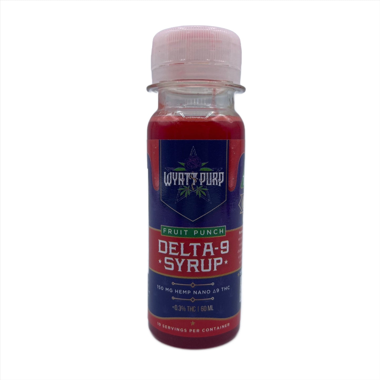 Delta 9 THC HD9 Nano Syrup Shot 150mg Drinkable Edible - Fruit Punch