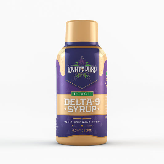 Naturally Flavored Delta 9 THC HD9 Nano Syrup Shot 100mg Drinkable Edible - Peach