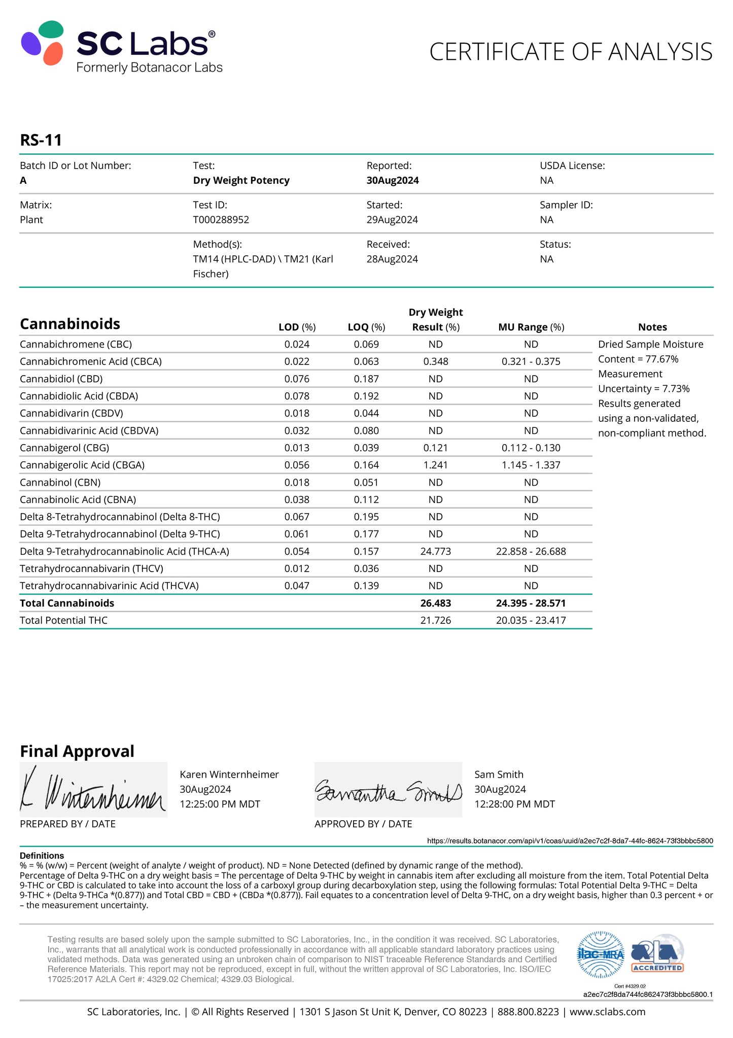 RS-11 – Best THCa Smokable Hemp Flower