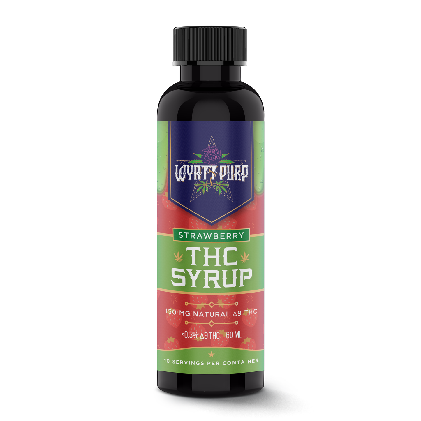 Delta 9 THC HD9 Nano Syrup Shot 150mg Drinkable Edible - Strawberry