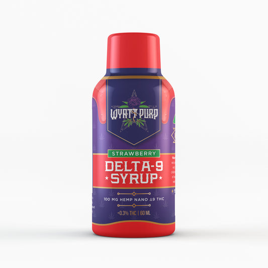 Naturally Flavored Delta 9 THC HD9 Nano Syrup Shot 100mg Drinkable Edible - Strawberry