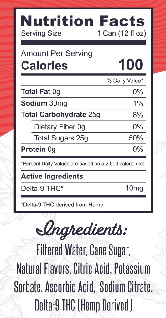 10mg THC Seltzer - Strawberry