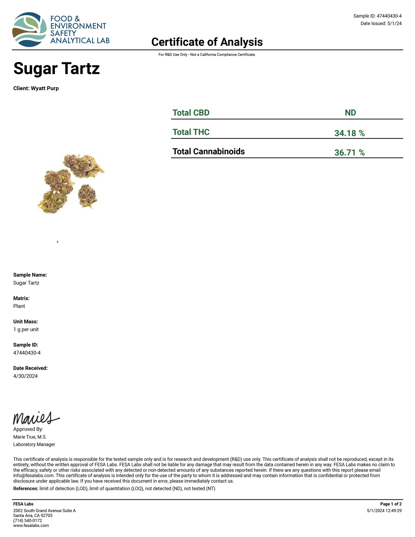Sugar Tartz – Best THCa Smokable Hemp Flower