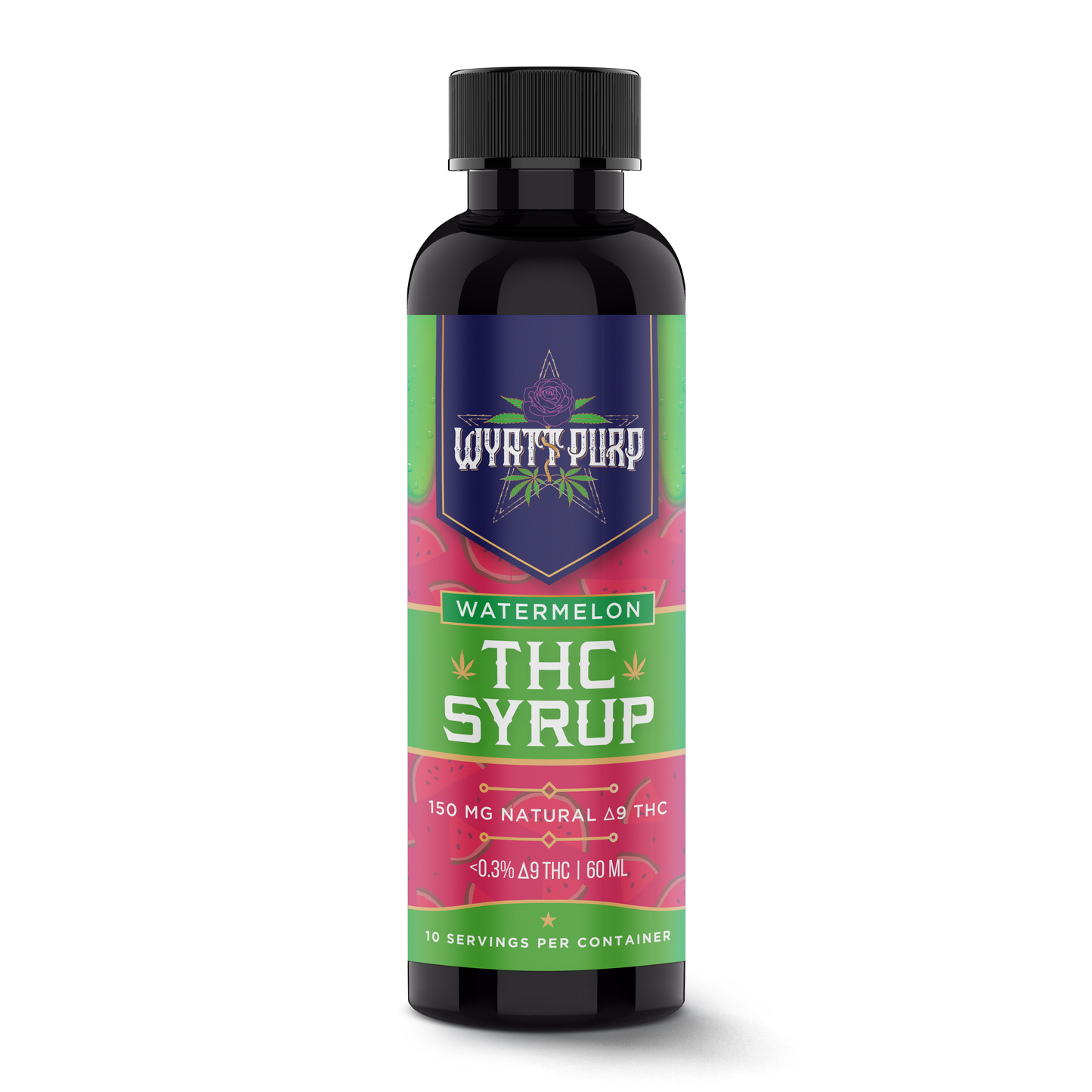 Delta 9 THC HD9 Nano Syrup Shot 150mg Drinkable Edible - Watermelon