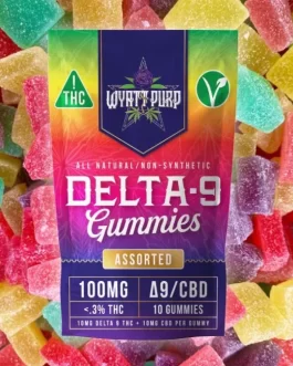 Assorted Flavors Natural Delta 9 Gummies 10ct Single Package