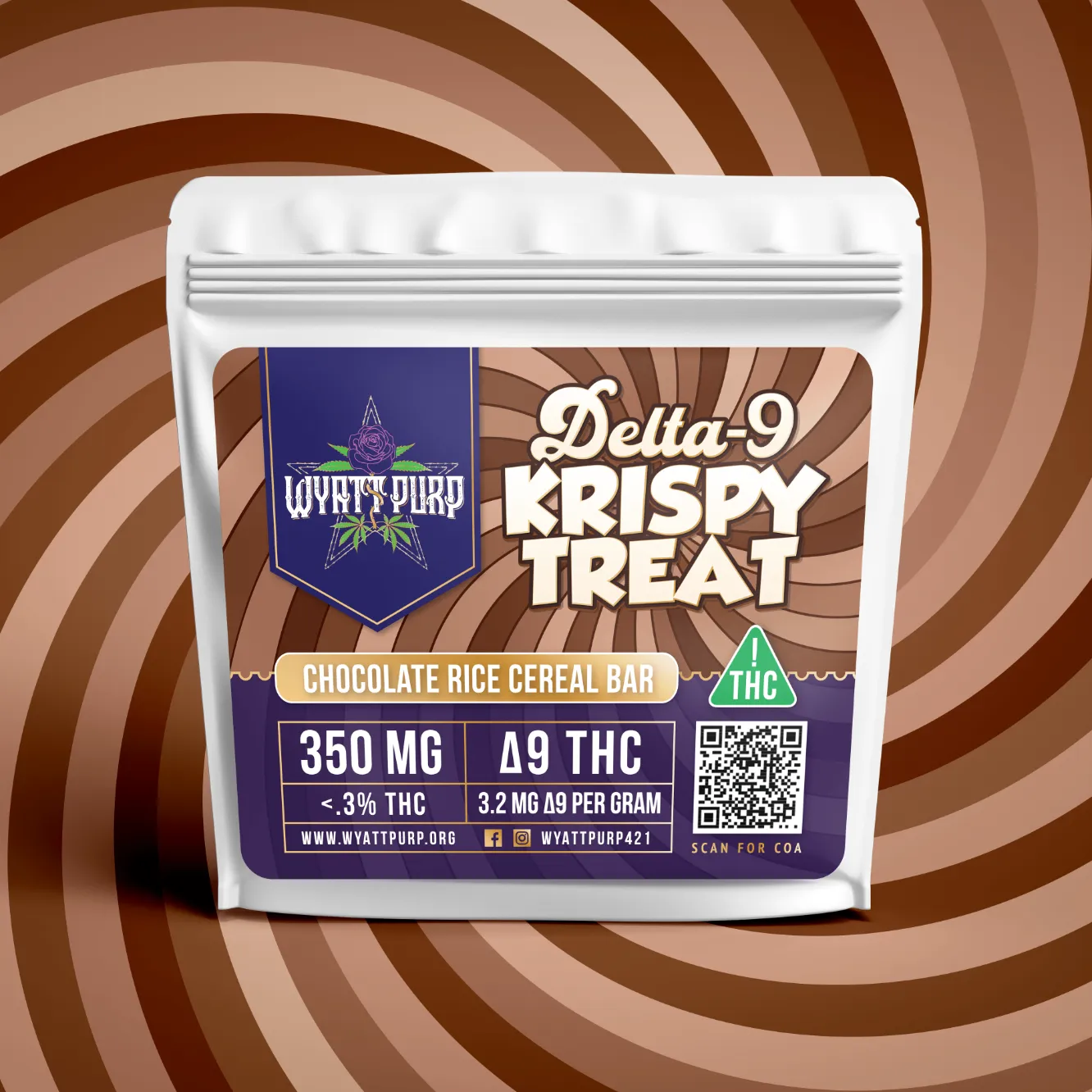chocolate krispy edible delta 9 treat