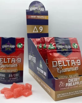 12 pack retail box wyatt purp cherry pineapply delta 9 gummies